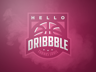 Hello Dribbble debut dribbble hello sports logo