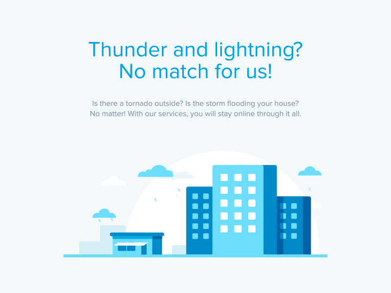 Storm Animation animation blue buildings city gif illustration rain storm thunder