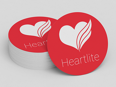 Heartlite Logo branding identity logodesign vcard