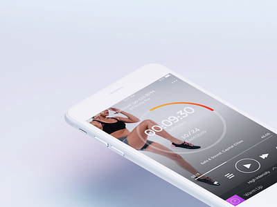 Fit Radio Coaching Feature creative fitness minimal mobile app mobile ui ui ui design user interface