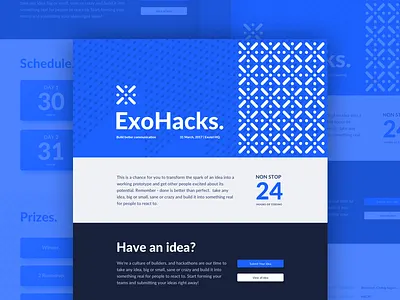 Internal Hackathon UI design hack hackathon interface internal site ui web