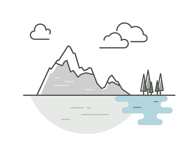 Make Everyday Earth Day earth earth day environment illustration line drawing mountains trees