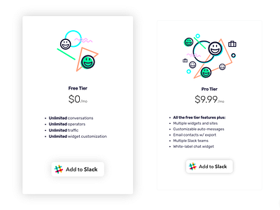 smallchat-4 card chat icon illustration messaging pricing slack smallchat ui web design