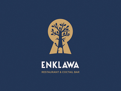 Enklawa - Restaurant Logo bird doors logo mystery restaurant tree