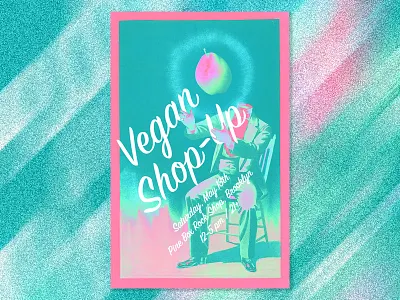 Vegan Shop-Up food fruit magic market meal poster vegan vegetables