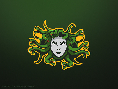 "Medusa" Client eSports Mascot branding esports kenveloart logo mascot medusa sports
