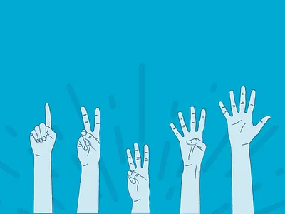 Hands Challenge counting five four hands illustration line one peace sketch three two