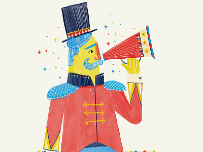 Ringmaster 100days circus illustration ringmaster