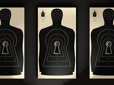 Poster Concept for SciFi Spy Series action gun icon illustration keyhole murder mystery noir poster shooting range spy target