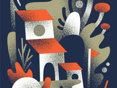 Pattern architecture mushroom pattern repeat tree trees