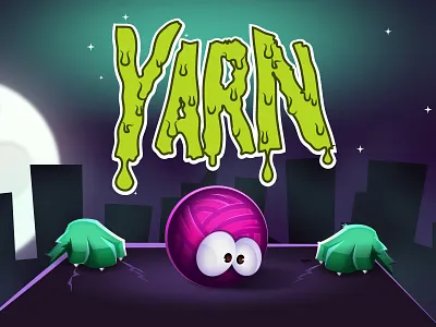 Yarn Web Head ball banner cats game ios yarn zombie