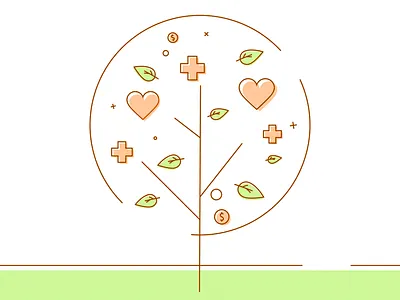 Care 🌳🌳🌳 care charity green growth heart leaves love money tree volunteer
