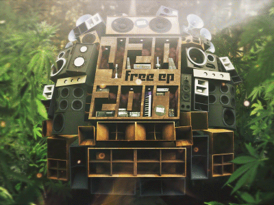 Dank 'N' Dirty Dubz 420 3d 420 animation c4d dub dubstep ep marijuana music soundsystem
