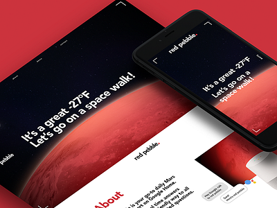 Red Pebble Website app branding mars microsite product design ux vui weather web web design website website design