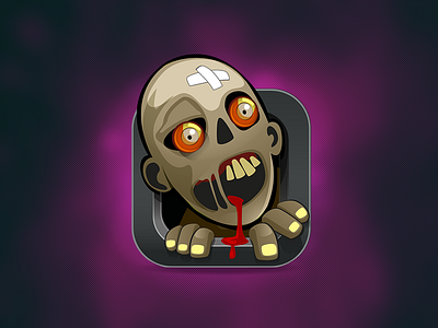 Zombie app icon app apple character design game game art hog hog art ios zombie zombie icon