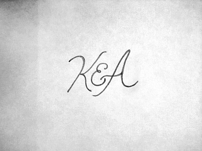 Kathy & Alex ampersand cool letters monogram typography wedding