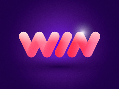 Win color geometry gradient minimalistic type typography vector