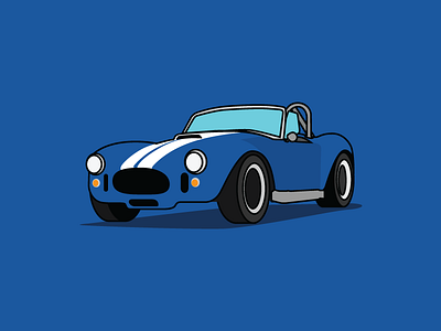 1965 Shelby Cobra | MHCC car classic car cobra flat color illustration shelby symbol vintage car