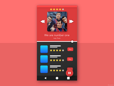 Android Music Player Mockup android mockup music