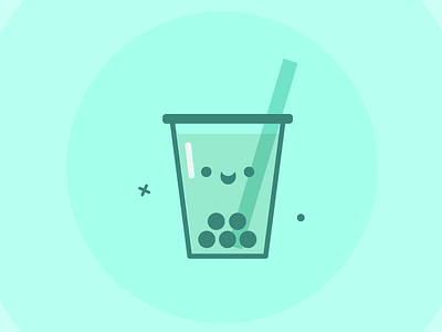 Bubble Tea beverage boba bubble tea drink flat food gif illustration