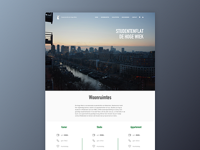 Yay hooray! De Hoge Wiek's new site is live! animation facilities housing living spaces mobile friendly residents smooth scroll student student housing ui design video background website
