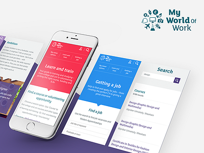 My Word of Work education job market service design ui ux