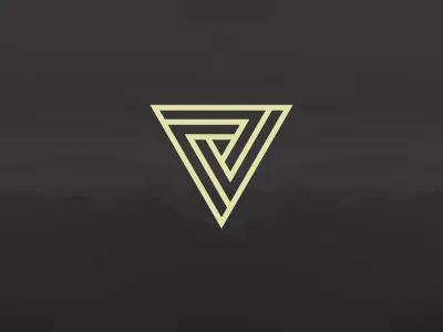 V Logo icon illusion impossible letter lettermark logo mark penrose symbol triangle tribar v