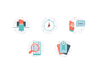 Small icon pack chat graphic icon illustration search time