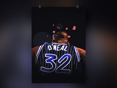 Shaq Poster nba poster shaq simple vector