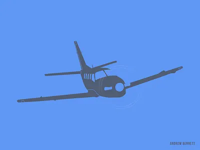 TBM 850 airplane aviation blue flying illustration plane private jet tbm850