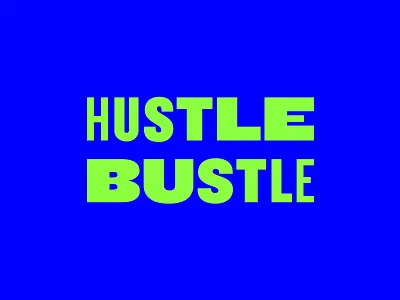 Hustle Bustle experiment knockout movement sumo typography