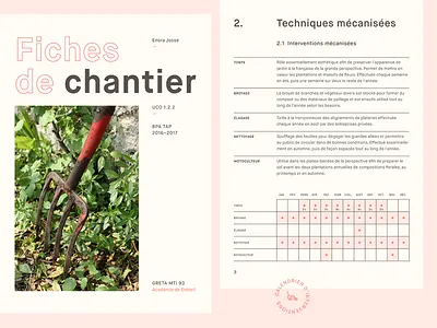 Gardening calendar calendar data information layout table type