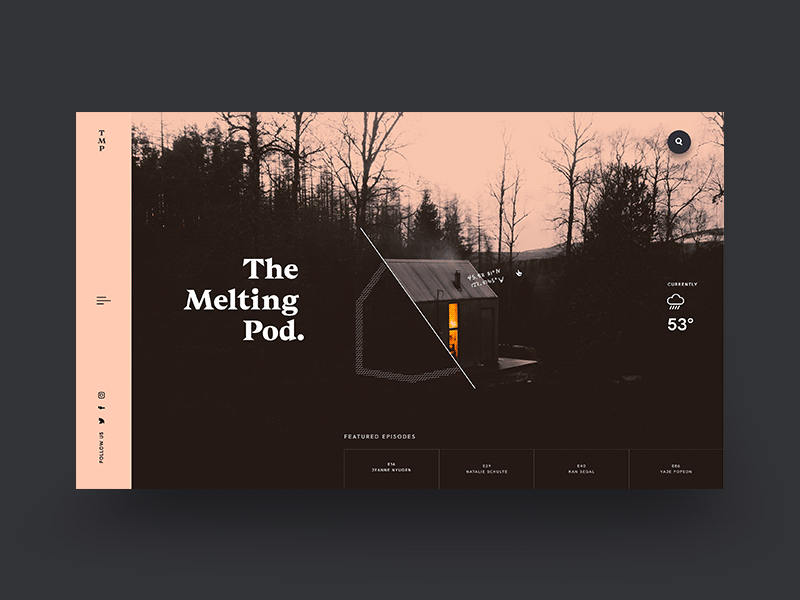 The Melting Pod — Search after effects minimal podcast search typography