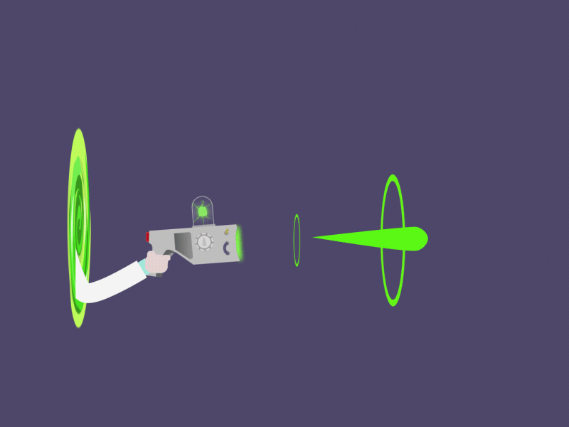 Rick's Portal Gun 2/3 animation flat gun loop morty motion portal rick rick and morty rubber hose sauce szechuan