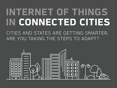 Internet of Things in Connected Cities city illustration internet of things iot line art smart city urban wi fi wireless