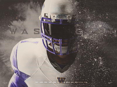 UW Minimalistic Schedule Poster athletic college design football husky pac 12 seattle sports washington