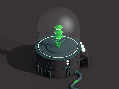 Growing tree 3d c4d color design earth future illustration iso isometric modeling sci fi tree