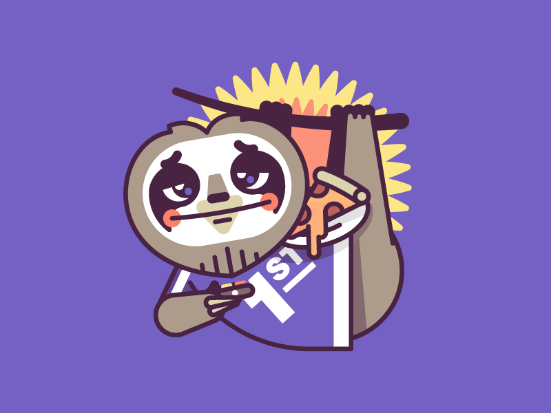 Sloth animals character cute earth earth day illustration imessage sloth sticker stolz