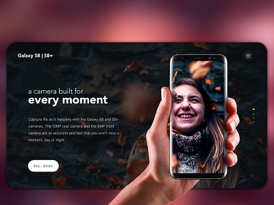 Galaxy S8 Camera Slides concept layout slides ui design