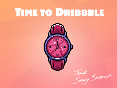 Hello Dribbble! art clock creative debut design first follow hello invite shot time watch