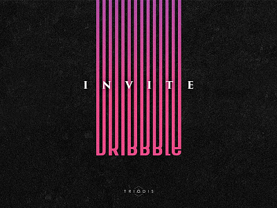 Invite dribbble invite lettering typography