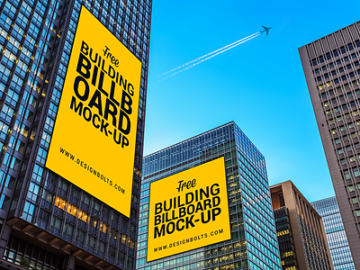 Free Outdoor Building Advertising Billboard Mock-up PSD File advertising mockup billboard billboard mockup building mockup free mockup hoarding mockup mockup mockup psd outdoor mockup