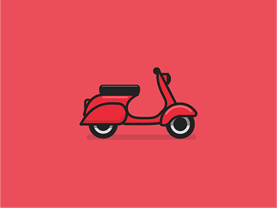 Scooter bike flat illustration scooter