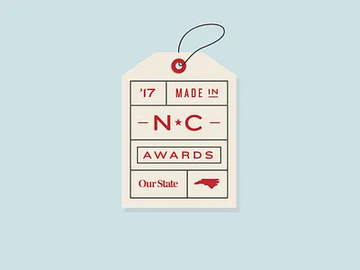 Made In NC Awards logo branding icon illustration logo nc north carolina tag typography