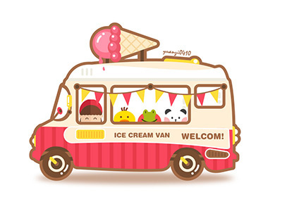 cartoon car animals bus car cartoon ice cream