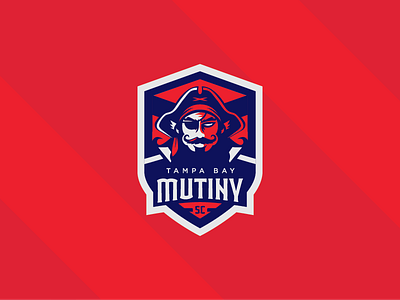 Tampa Bay Mutiny S.C. Logo badge branding football illustration logo mls pirate soccer sports vector