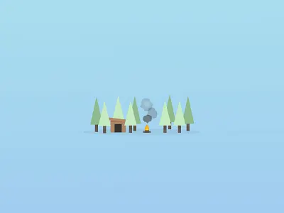 Pixel Forest art background blue design forest illustration nature pixel ui wood