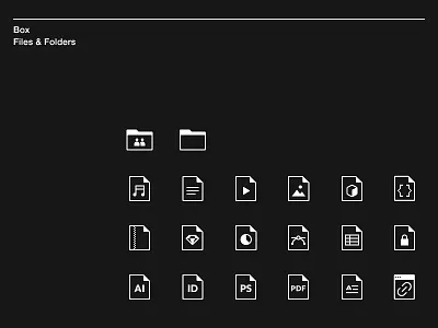 Box Files & Folders box files folders iconography
