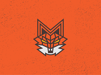 Mighty Fox Tools logo animals branding fox logo m monoline tools vector