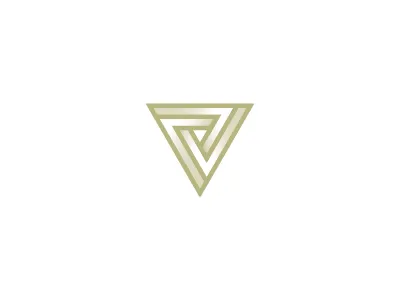 V logo icon illusion impossible letter lettermark logo mark penrose symbol triangle tribar v